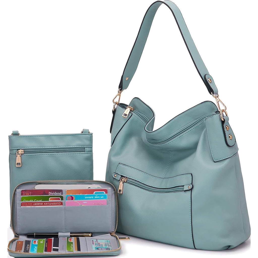 Large Crossbody Bags Ladies Shoulder Handbags Purse and Wallet Set for Women Totes Hobo Purses