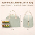 Lovelywind Lunch Box For Women Cute Lunch Bags For Women Lunch Tote Bags Reusable Insulated Lunch Box Large Capacity Reusable Insulated Cooler For Work Or Travel Gifts Or Beach