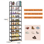Sturdy Metal Organizer For Narrow Closets, Shoe Shelf Stand