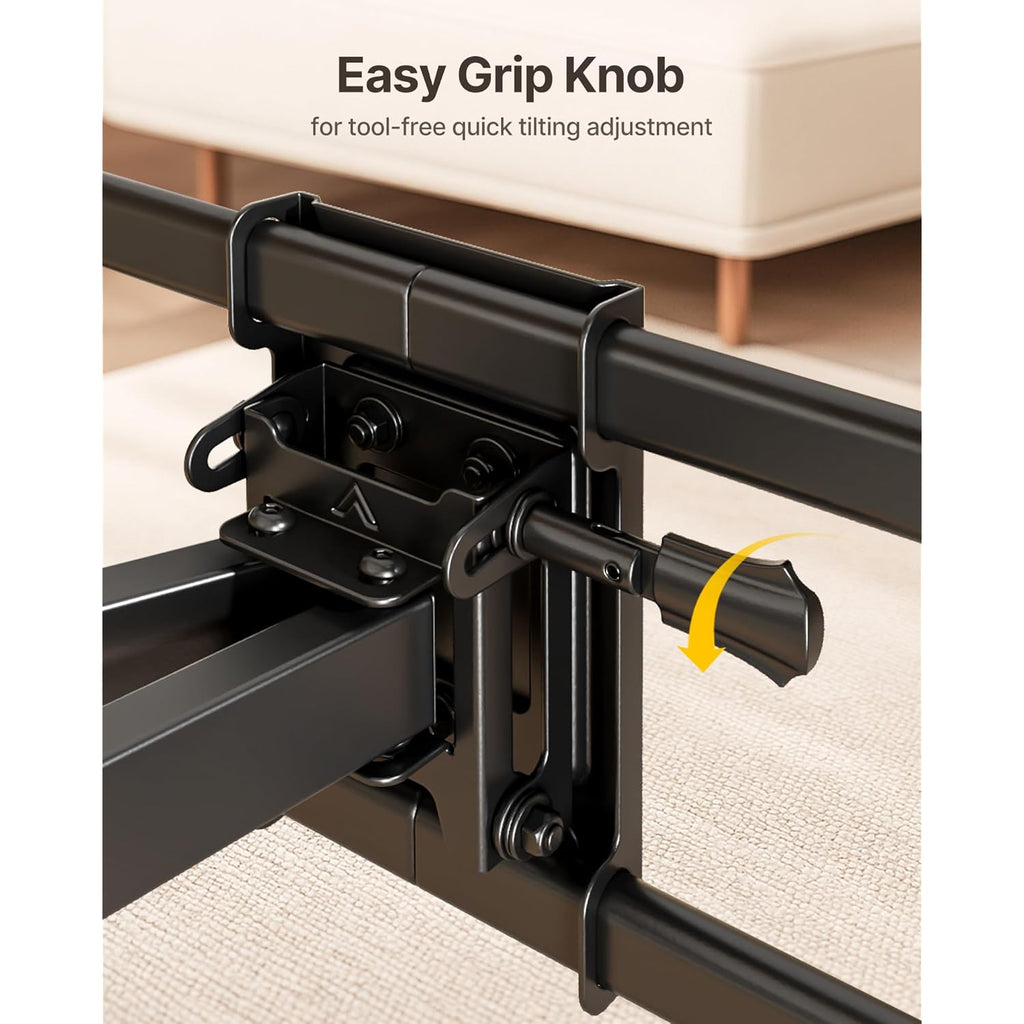 monTEK Heavy Duty TV Wall Mount for 37-90 inch TV up to 165lbs, 4X Load Tested, Full Motion with Dual Articulating Arms, Tool-Free Tilt, Swivel & Extend, VESA 200x100 to 600x400, Fits 12“/16" Studs