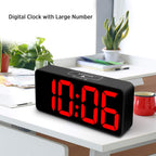 Dreamsky Large Digital Alarm Clock Big Numbers For Seniors & Visually Impaired, 9 Inches Electric Clocks For Bedroom, Jumbo Display Fully Dimmable Brightness, Usb Ports, Adjustable Alarm Volume
