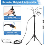 Misters For Outside Patio, Adjustable 5.25Ft Standing Mister With 26.5Ft Water Supply Line, Portable Outdoor Misters For Cooling Patio, Backyard, Garden, Pool & Bbq, Water Play & Tanning
