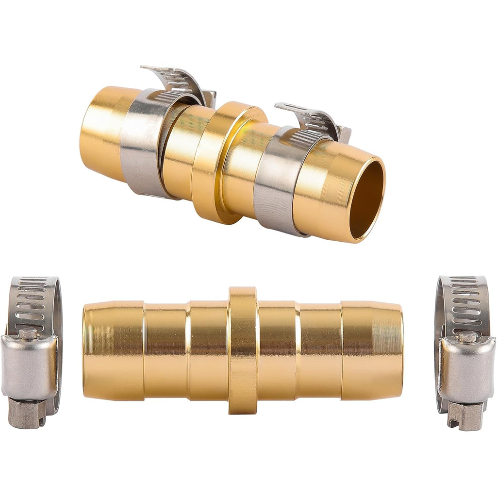 2 Pack Garden Hose Connector Repair Mender Kit With Stainless Clamp,Fits 3/4"-5/8" Water Hose Repair Fitting | Fits 3/4"-5/8" Water Hose Repair Fitting