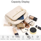 Small Leather Crossbody Bags For Women Anti Theft Purses And Handbag Shoulder Hangbag With Wide Strap Tassel