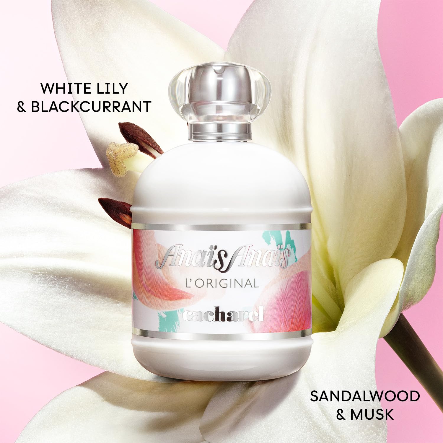 Cacharel Anais Anais, Eau de Toilette for Women, Floral, Green With Notes of White Lily & Musk. A Classic, Romantic, and Timeless Everyday Perfume Spray