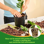 2 Quarts Organic Orchid Potting Bark- All Natural Orchid Bark Potting Mix Pine Bark Wood Chips For Houseplant Mulch, Orchid Plants Root Development, Mulch For Potted Plants