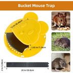3Pc Bucket Mouse Trap - Mouse Traps Indoor For Home - Abs Material | Multi-Catch, Auto-Reset, Humane Or Lethal Rat Trap, No Chemicals Or Glue Needed