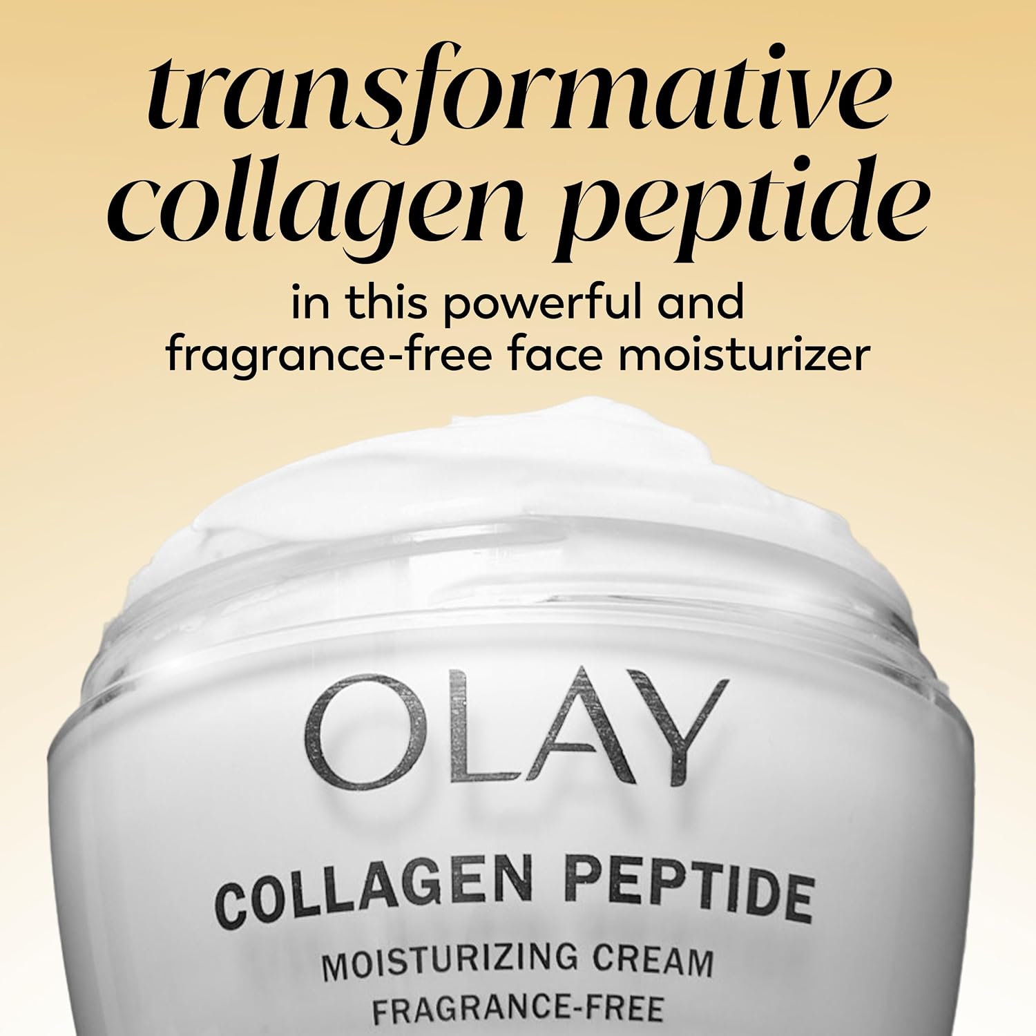 Olay Collagen Peptide Face Moisturizer, Firming Cream For Women, Fragrance-Free, Non-Greasy - Hydrating, Anti-Aging, Anti-Wrinkle, Smooth Fine Lines, Plumping Skin Care - Niacinamide, 1.7 Oz
