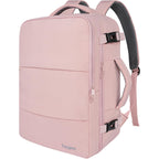 Taygeer Travel Backpack For Women, Tsa Carry On Backpack Flight Approved | 15.6Inch Laptop Mochila With Water Bottle Pocket & Shoe Pouch, Nurse Bag Casual Daypack For Weekender Business Hiking, Pink