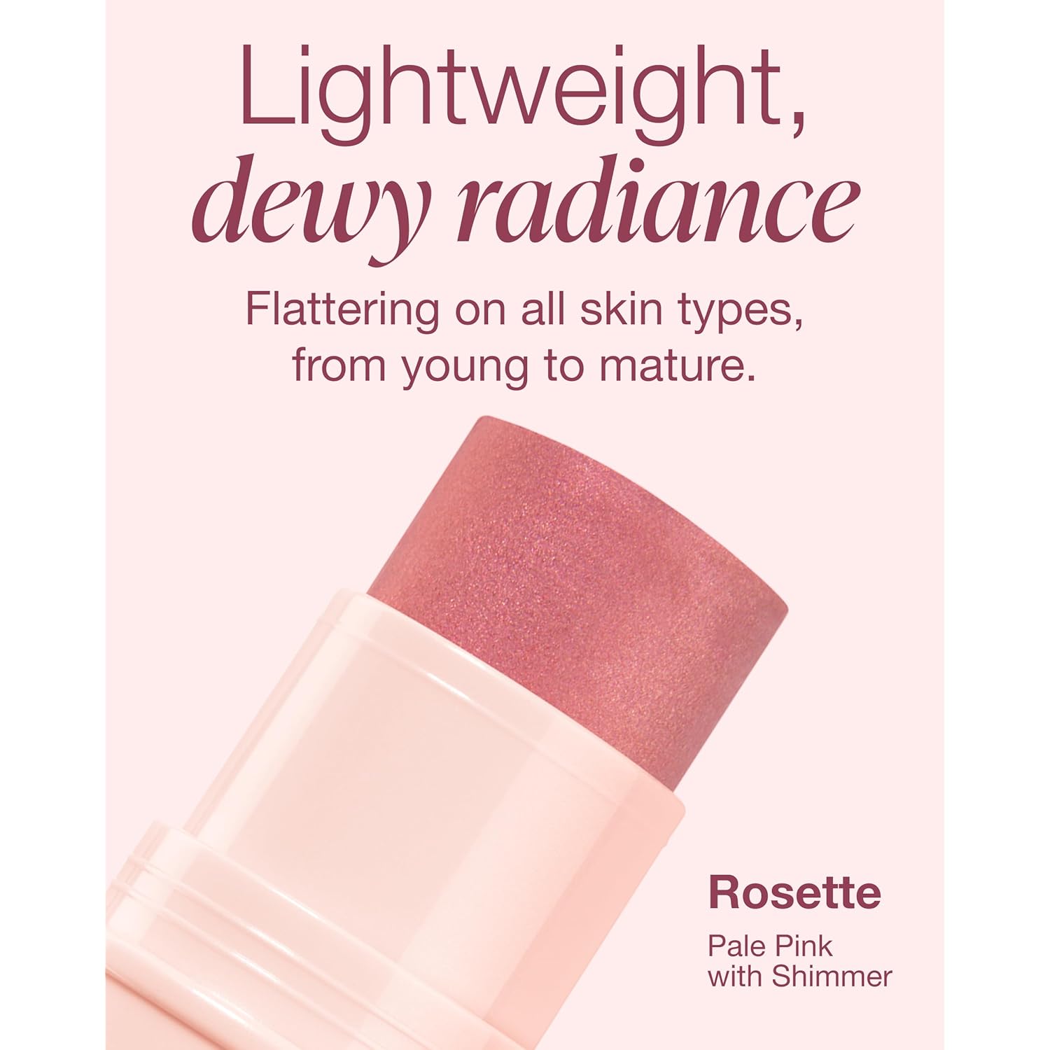 Mineral Fusion 3-in-1 Color Stick - Hydrating Cream Blush Tint for Cheek, Lip and Eye - Natural Multi Use Makeup (Rosette)