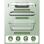 40 Pcs Glass Food Storage Containers With Lids(20 Container & 20 Lid), Borosilicate Glass Meal Prep Containers For Kitchen Storage And Organization, Bpa-Free, Leak Proof, Reusable
