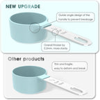 Measuring Cups & Spoons Set, Stackable Cups And Spoons | Nesting Measure Cups With Stainless Steel Handle, Kitchen Gadgets For Cooking & Baking (Black)