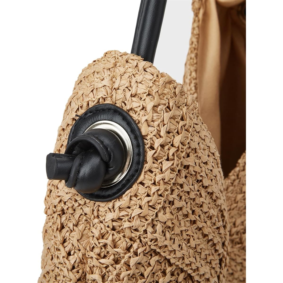 Woven Hobo Bag For Women Straw Beach Tote Handbag Stylish Shoulder Bag Large Capacity Purse For Travel Vacation