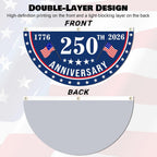 2Pcs Usa Anniversary 250Th Flag, 1.5X3 Ft Anniversary Fan Flags, Yard Signs Hanging Decor For Outdoor, Front Door, Porch, Welcome Backdrop With Brass Grommets (Style 1)