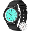 Socico Waterproof Nurse Watch For Women Men, Second Hand, Easy Read 12/24H | 50M Waterproof Large Face Luminous Dial Gift For Nurse Doctors Silicone Band Nurse'S Day Gift Daily Commute Night Light