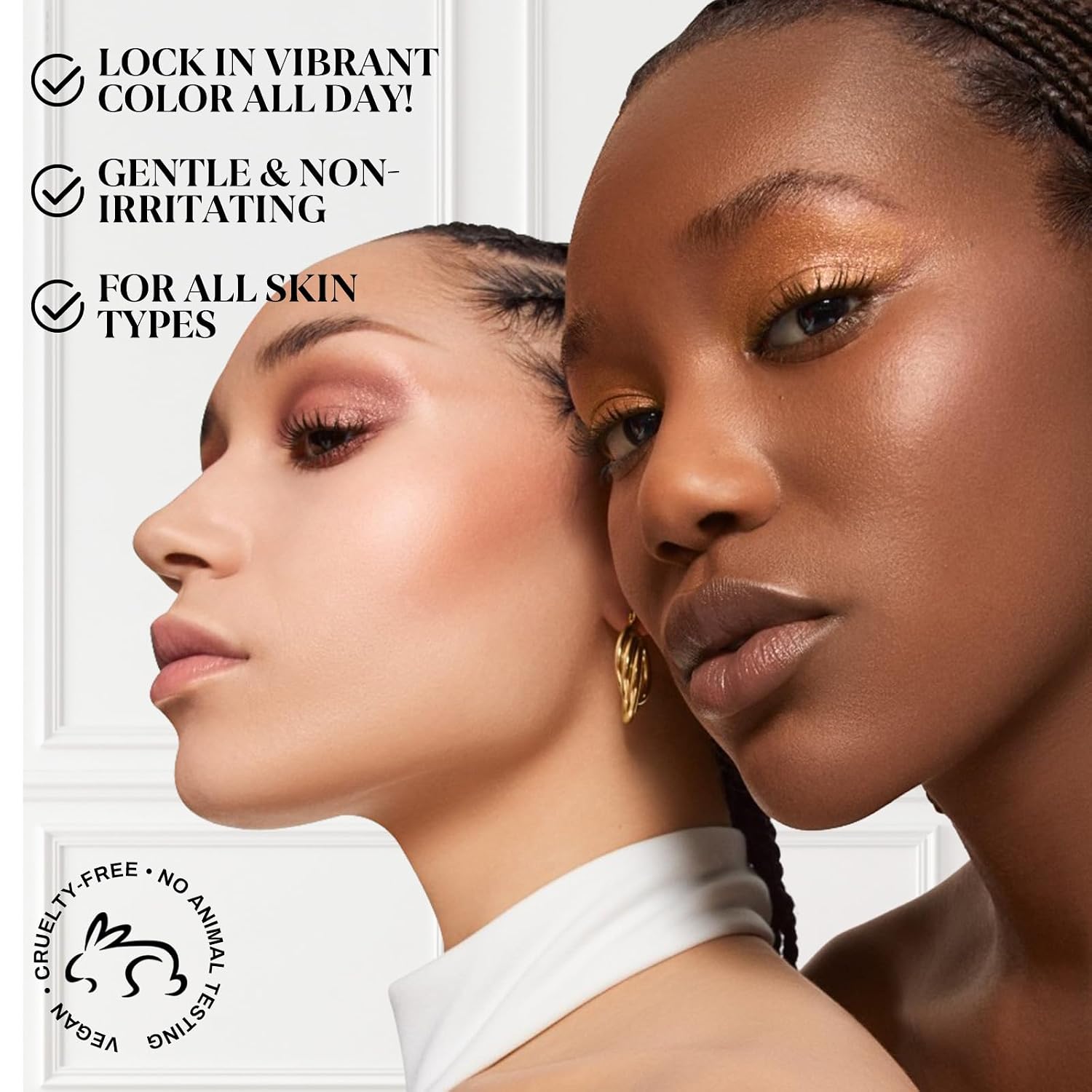 Myster Rosey Cream Eyeshadow Stick, Eye Shadow Sticks For High-Pigment, Waterproof Glitter Eyeshadow, Long-Lasting, Crease-Proof - Vegan & Cruelty-Free - 0.06 Oz (02 Champagne Shimmer)