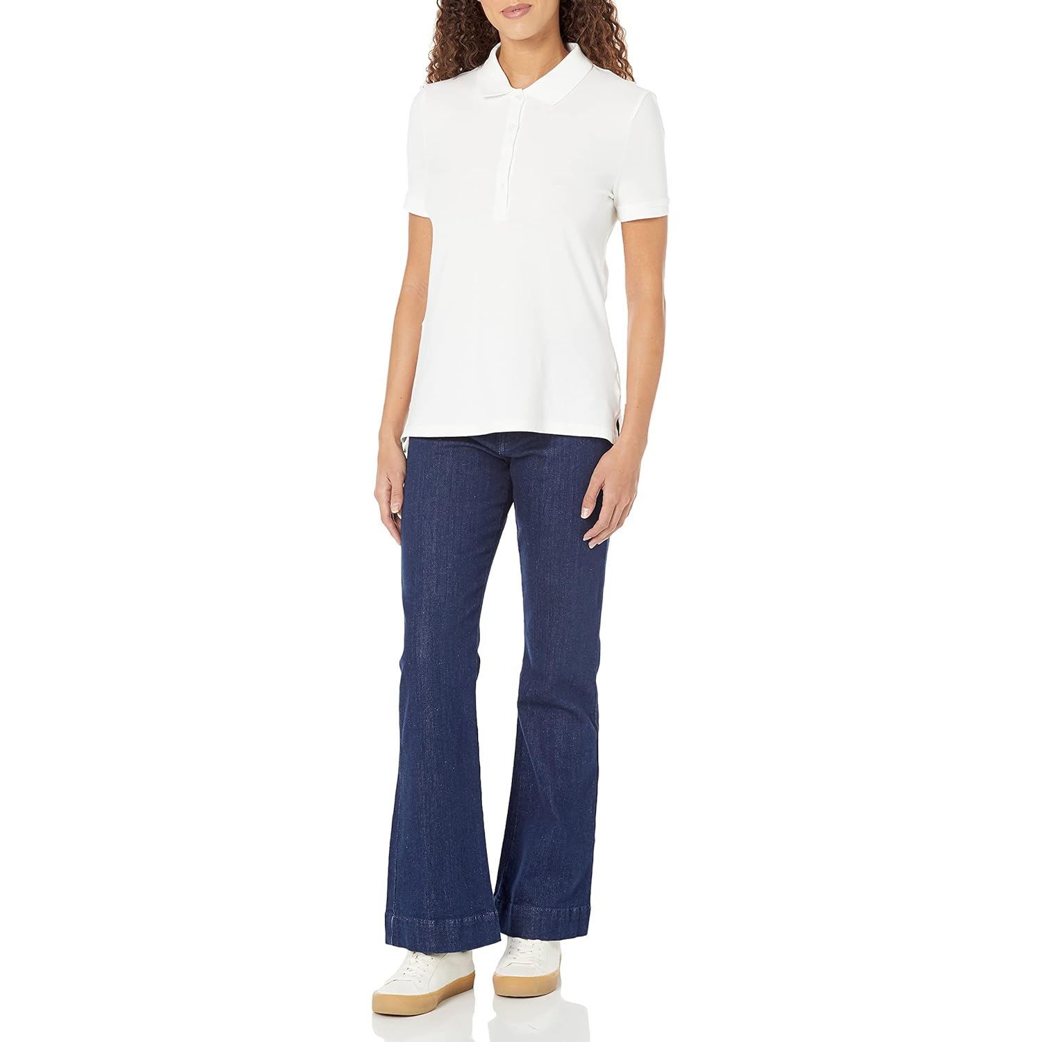 Women's Short-Sleeve Polo Shirt, Soft Stretch Cotton Jersey (Available in Plus Size)