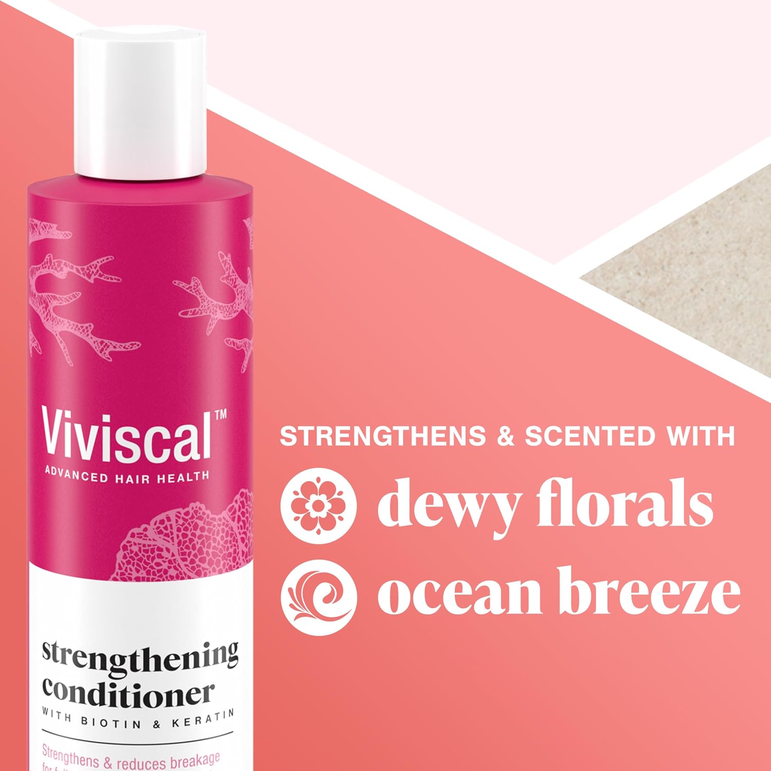 Viviscal Hair Strengthening Conditioner, 8.45 Fl Oz | Strengthens And Reduces Breakage, With Biotin, With Keratin, With Marine Extracts, For Fuller, Healthier Hair