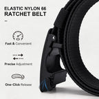 2-Pack 1.5" Stretch Ratchet Belt For Men, Trim To Fit