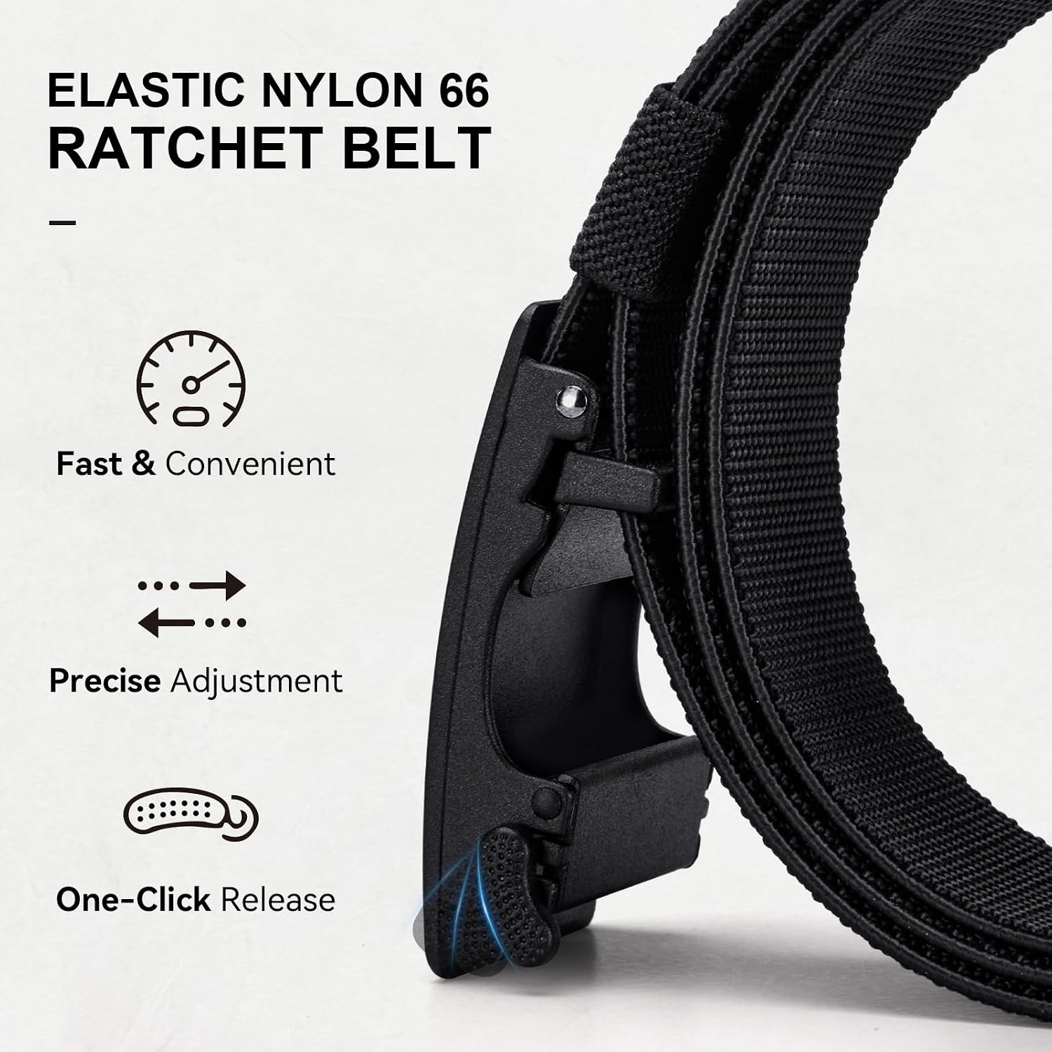 2-Pack 1.5" Stretch Ratchet Belt For Men, Trim To Fit