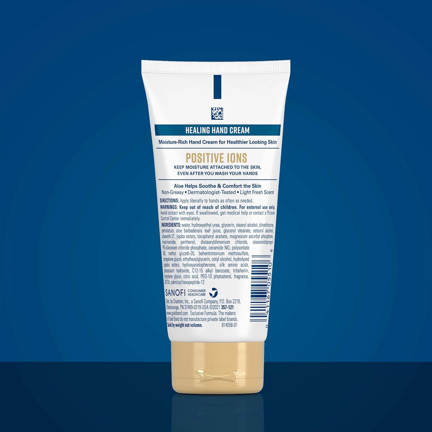 Gold Bond Healing Hand Cream with Aloe, Rich Moisturizer for Dry to Extra Dry Skin, Hydration that Lasts Through Handwashing, Non-Greasy, Dermatologist Tested, Light Scent, 3 Oz On-The-Go Tube