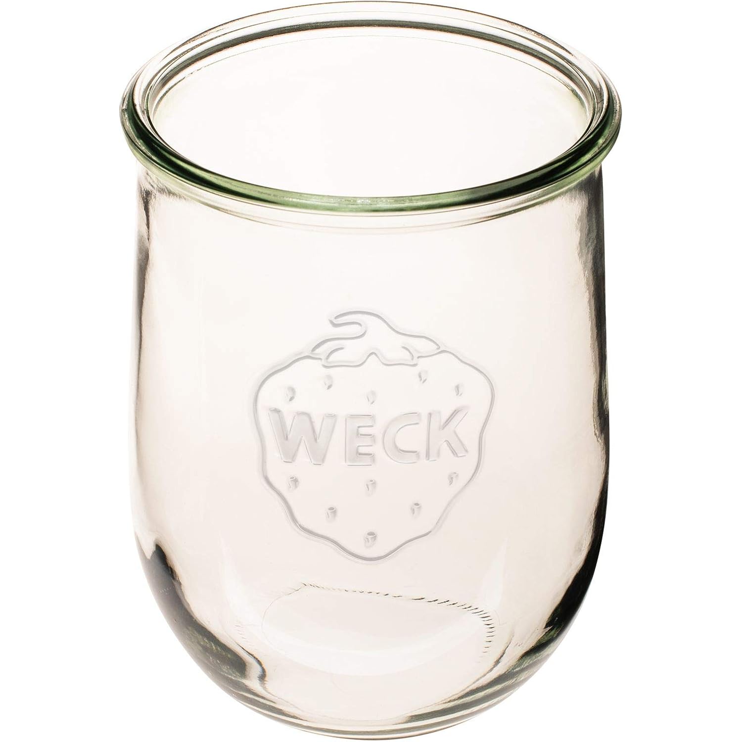 Weck Tulip Jar - Sour Dough Starter Jars for Sourdough - 1 x WECK 745 Large Clear Jar with Wide Mouth - 1 Liter Includes Glass Lid, rubber seal and steel clips
