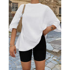 Trendy Queen Womens Oversized T-Shirts Short Sleeves Workout Tops | Summer workout gym tops