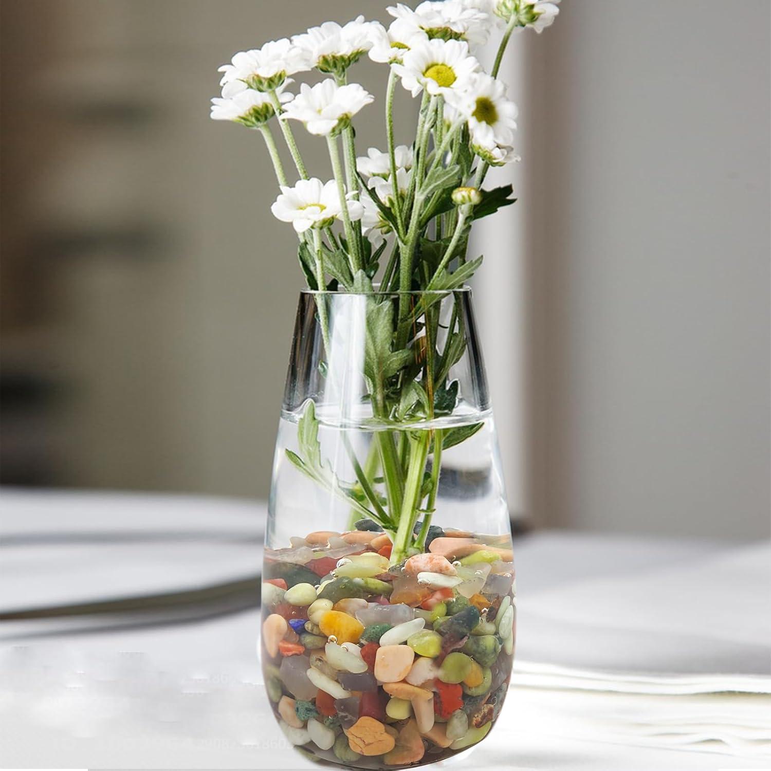 Succulent Rocks, 3/8 Inch Polished Pebbles For Indoor Plants, Decorative River Rocks For Plants Indoor, Vase Fillers, Cactus Planters, Bird Bath, Fountain, Outdoor Garden Landscaping