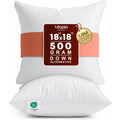 Utopia Bedding 18X18 Pillow Inserts, Set Of 2, White – Indoor Decorative Throw Pillows For Bed, Sofa & Couch – Soft, Supportive & Fluffy Cushion Inserts