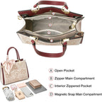 Foxlover Medium Tote Bag For Women Designer Vintage Satchel Handbags Top-Handle Purses