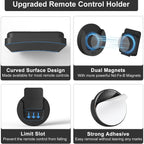 Magnetic Remote Control Holder Wall Mount, 4 Pack Tv Remote Control Holder For Fan/Air Conditioner, Self-Adhesive Bedside Caddy For Tv Backside/Bedroom/Office/Rv Home Organizer Storage(Black)