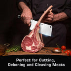 Mueller 7-Inch Meat Cleaver Butcher Knife - German High Carbon Steel, Laser-Tested Razor-Sharp Blade, Heavy Duty Bone Chopper for Meat & Vegetables, Home & Restaurant, Gift for Him