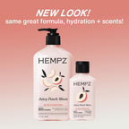Hempz Juicy Peach Lotion, Natural Hemp Seed Oil Hydrating Body Moisturizer With Shea Butter, Peach Extract, And Aloe Vera Extract, 17 Fl.Oz.