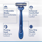 Gillette Sensor3 Comfort Disposable Razors for Men, 8 Count, Lubrastrip Glides Easily Over Your Skin