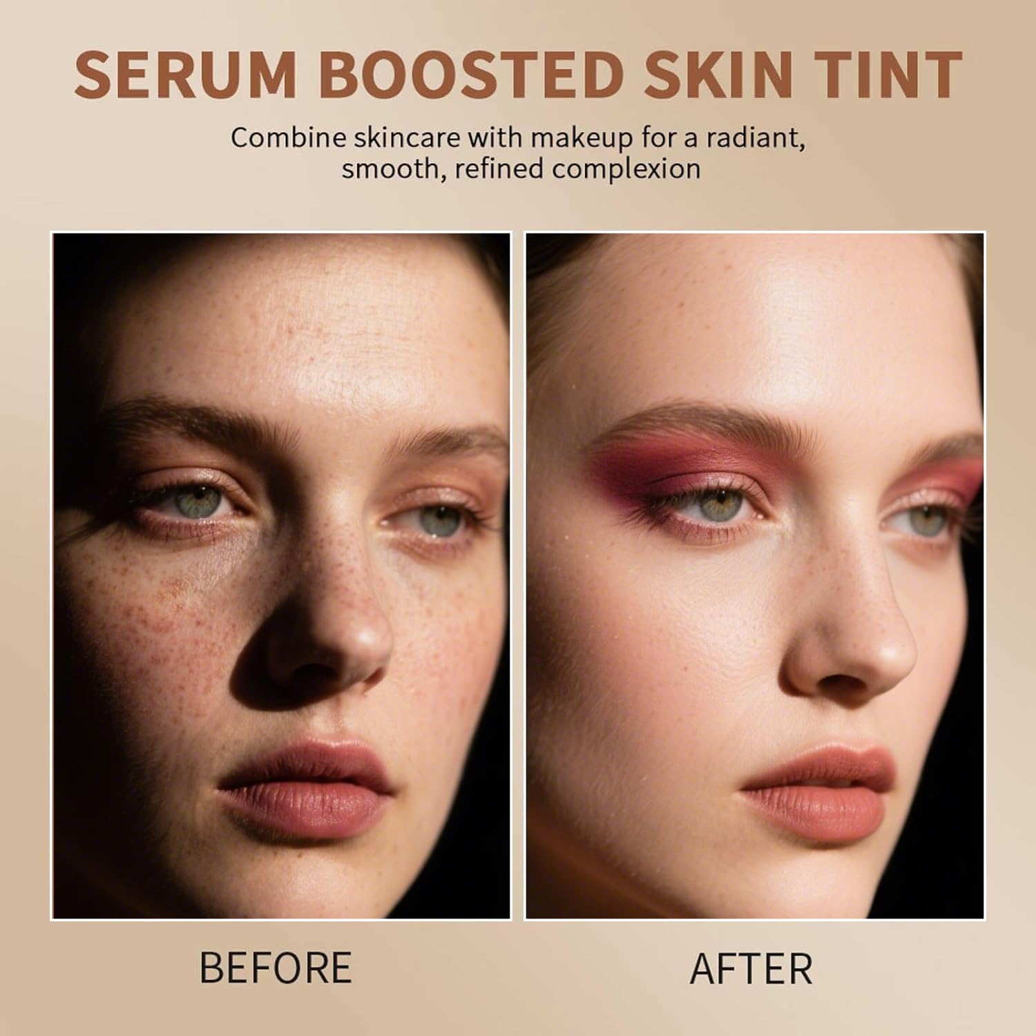 Beauty Balm Serum Boosted Skin Tint, Foundation Stick, Tinted Moisturizer for Face, Full Coverage Foundation, Concealer Stick for Foundation Makeup, Contour Sticks for Face Makeup, Dewy Finish (#06)