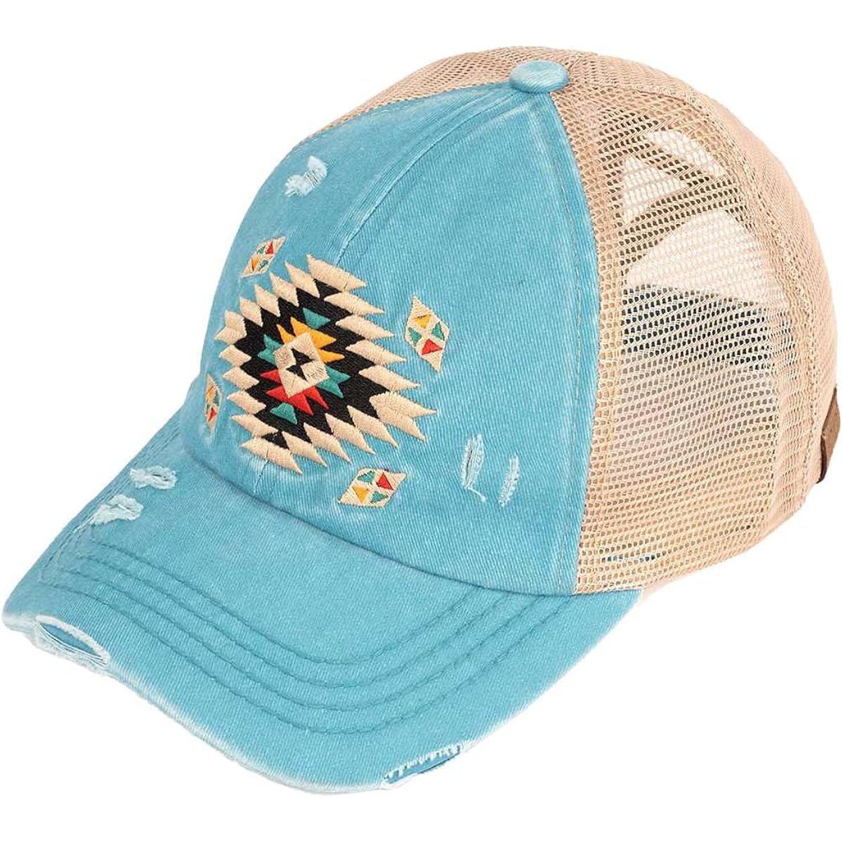 C.C womens Baseball Aztec Turquoise