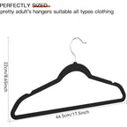 Black Velvet Hangers 60 Pack, Slim Space Saving Suit Hangers For Closet Organizer, Rotating Silver Hook, Non Slip Clothes Felt Hanger Heavy Duty For Coat,Shirt, Pants, Camisole, Dress