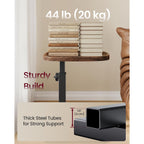 Vasagle C Side Table Adjustable Height, Couch Sofa Table, End Table, Tv Tray For Small Spaces, 11.8 X 15.7 X 27.2 Inches, For Living Room, Bedroom, Walnut Brown And Ink Black Ulet363M101