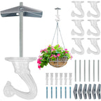 Ceiling Hooks For Hanging Plants - 6 Pack Heavy-Duty Metal Swag Hooks | Includes Screws And Brackets For Easy Installation; Ideal For Hanging Plants, Lights Or Extender Chains From Ceilings.