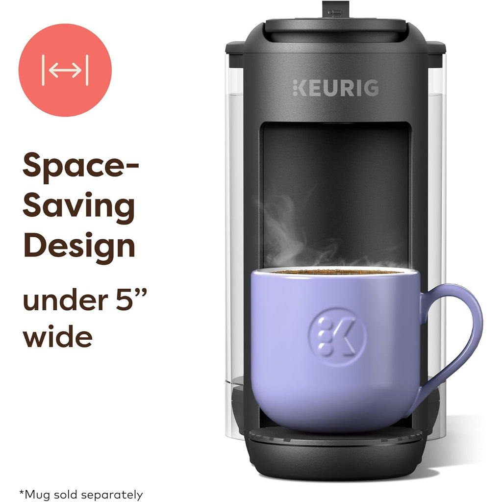 Keurig K-Mini Mate Plus Single-Serve K-Cup Pod Coffee Maker, Compact, 3 Cup Sizes, Brew Over Ice and Strong Button Features, 50 oz Removable Reservoir, Matte Black