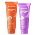 Kp Bump Eraser Body Scrub & Keratosis Pilaris Lotion Set With 10% Aha + Bha – Strawberry Legs Treatment For Women & Man - Exfoliates & Deeply Hydrates For Smoother Healthy-Looking Skin
