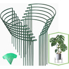 12 Pack 16 Inch Metal Plant Support Stakes For Outdoor Plants And Flowers | Peony Cages And Supports, Flower Stakes, Includes 15 Pcs Twist Ties, Sturdy, Rust-Proof, Easy To Install, Durable