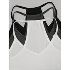 Soly Hux Women'S Plus Size V Neck Camisole 3 Packs Sleeveless Basic Tops Slim Fit Racerback Cami Shirts