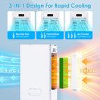 Swamp Cooler, 6L Windowless Portable Air Conditioners, 3-In-1 Evaporative Air Cooler With Remote, 4 Modes & 3 Speeds, 4 Ice Packs, Auto Oscillating, 12H Timer, Quiet Cooling Fan