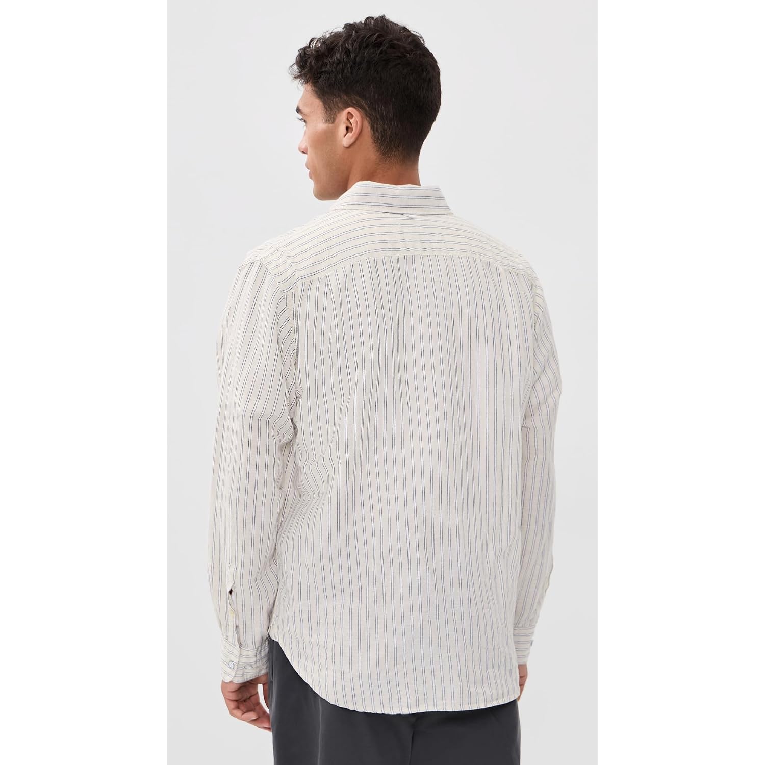 Rag & Bone Men'S Finch Long Sleeve Linen Stripe Shirt