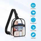 Clear Crossbody Bag For Stadium Events, Clear Purse For Women And Men For Concerts Sports Festivals