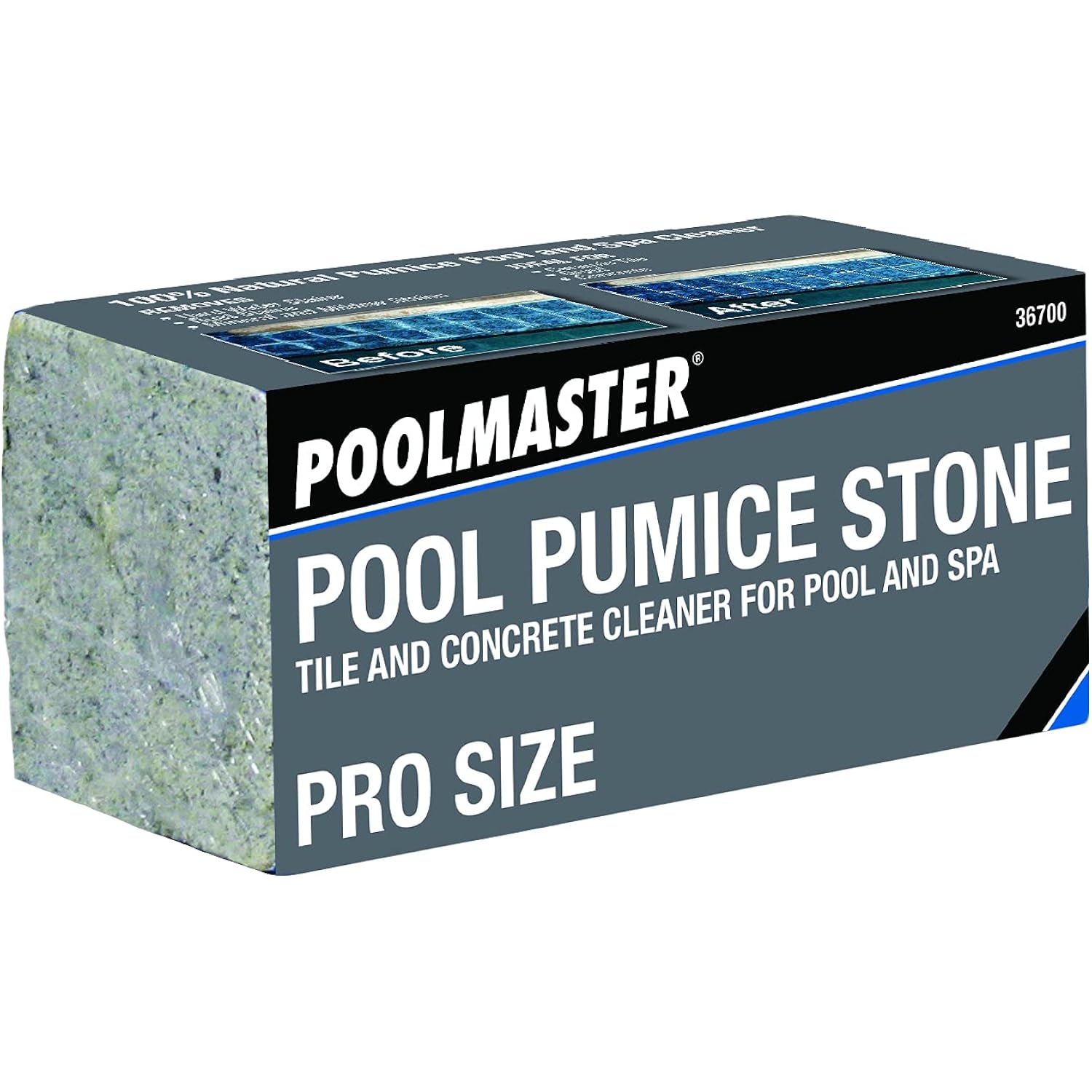 Poolmaster Extra Large Pumice Stone For Pool And Spa Cleaning, Removes Calcium, Hard Water And Mineral Stains From Tile, Grout And Concrete, Pro Size