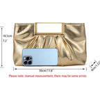 Evening Clutch Bag Bright Color Pu Leather Formal Handbag Suitable For Wedding Prom Black Tie Events