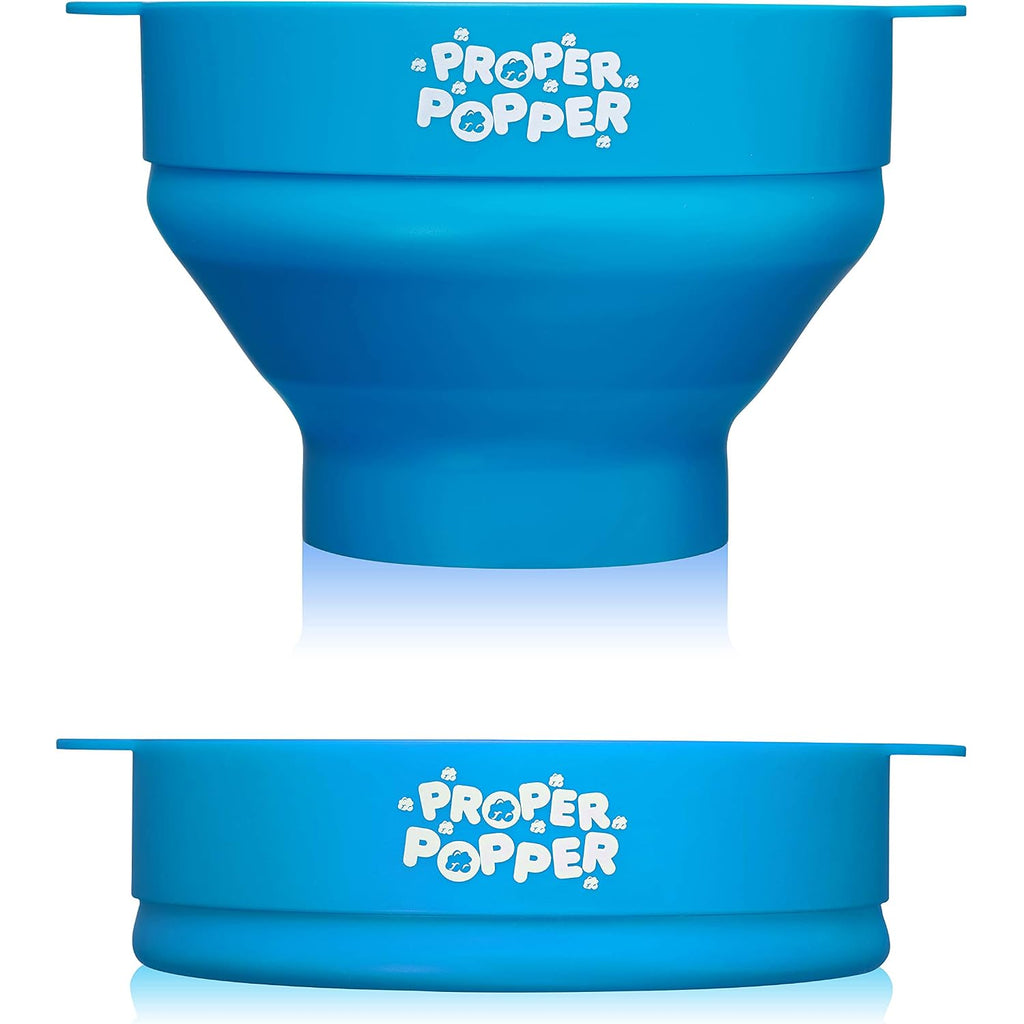 The Original Proper Popper Microwave Popcorn Popper, Silicone Popcorn Maker, Collapsible Bowl Bpa Free & Dishwasher Safe - (Turquoise)