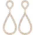Rhinestone Teardrop Dangle Earrings Sparkly Wedding Jewelry